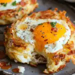 Loaded Breakfast Baked Potatoes with Egg, Bacon & Cheese