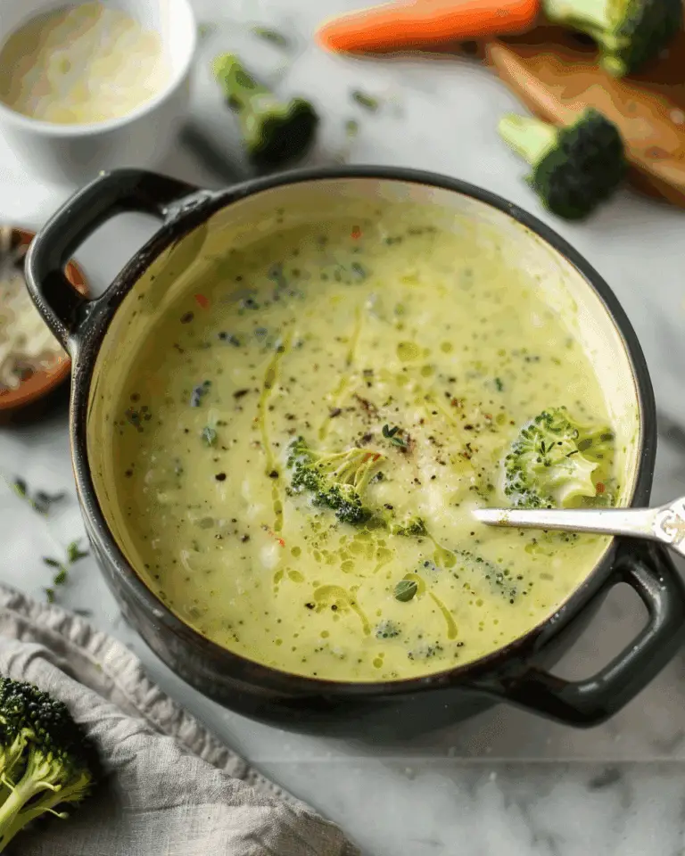 Creamy Broccoli & Cheddar Soup (with a Cottage Cheese Boost)