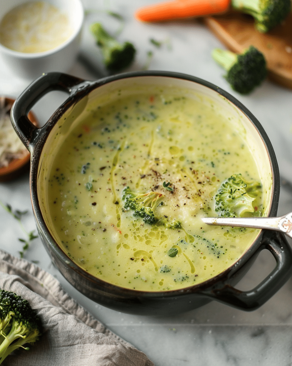 Creamy Broccoli & Cheddar Soup (with a Cottage Cheese Boost)