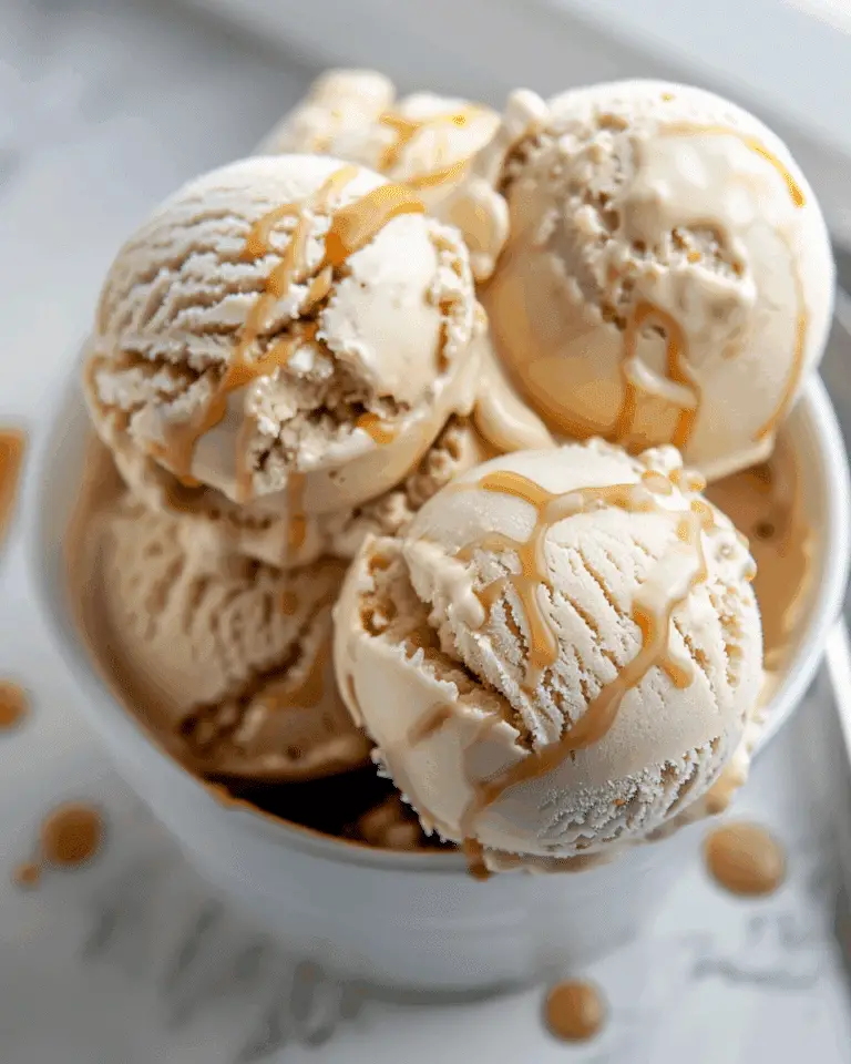 Easy Salted Caramel No-Churn Ice Cream (4 Ingredients!)
