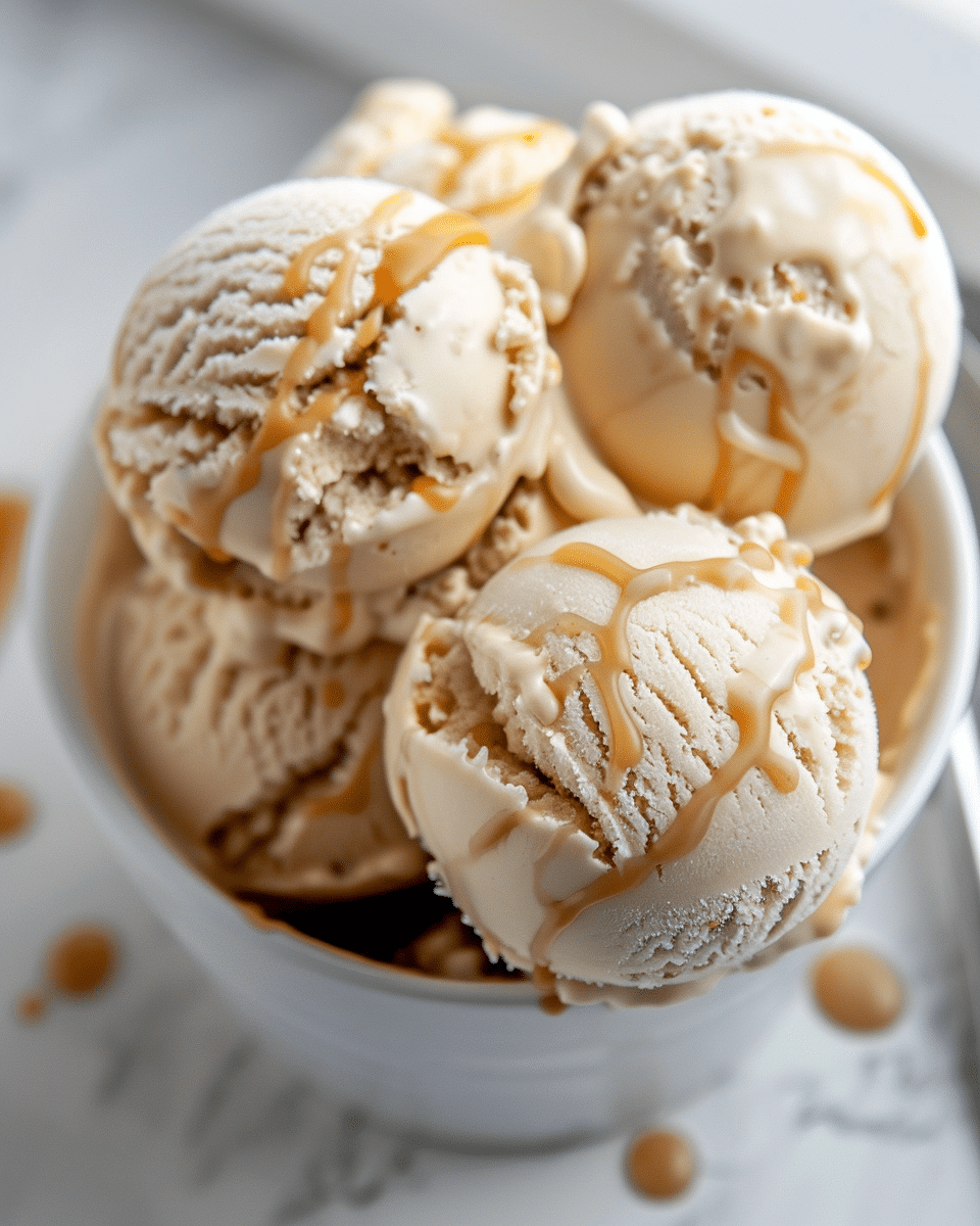Easy Salted Caramel No-Churn Ice Cream (4 Ingredients!)