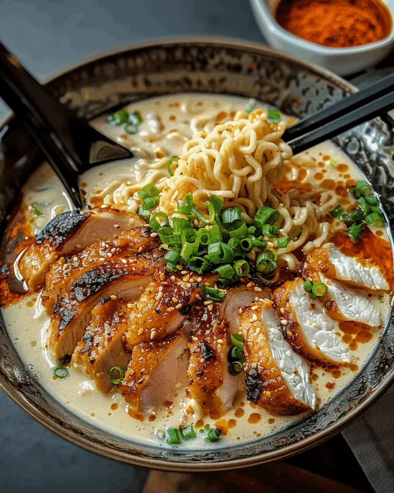 Creamy Garlic Chicken Ramen