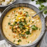 Creamy Chicken Tortilla Soup with Fire-Roasted Corn