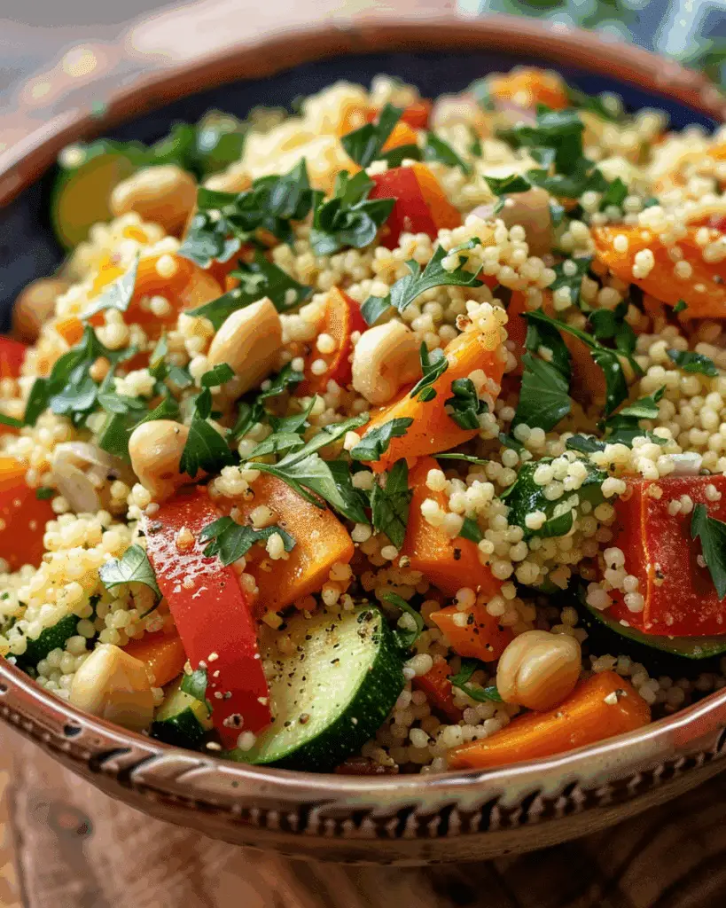 Moroccan Couscous with Roasted Vegetables