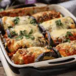Baked Eggplant Rollatini with Ricotta and Marinara