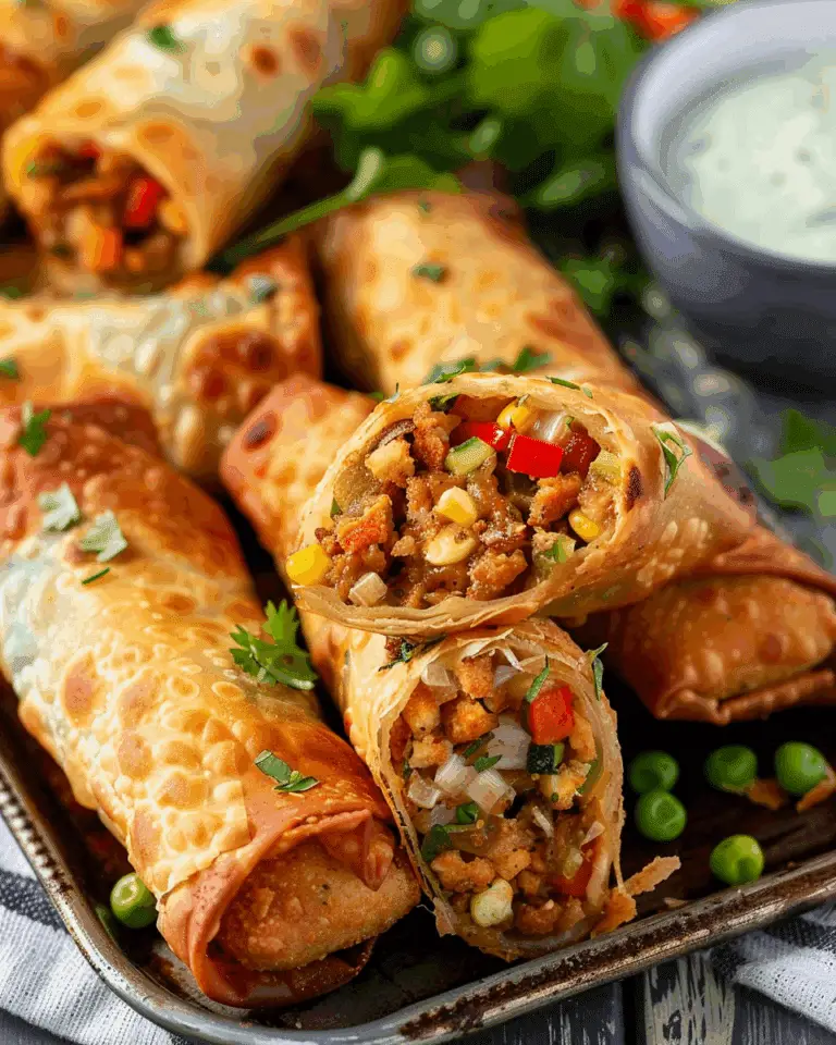 Crispy Chicken and Veggie Egg Rolls