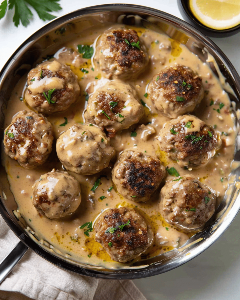 Classic Greek Meatballs with Tangy Lemon Sauce