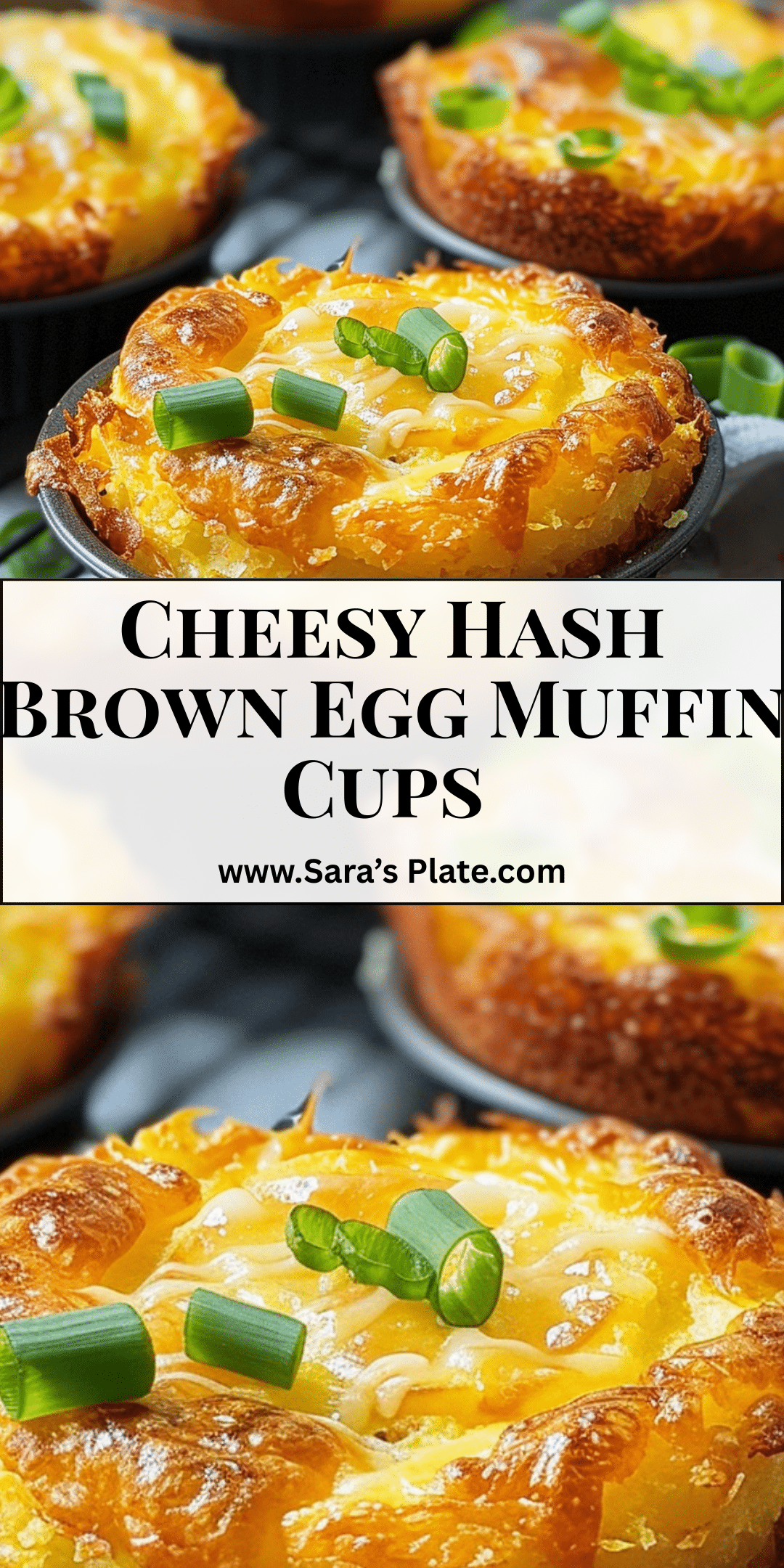 Cheesy Hash Brown Egg Muffin Cups with Beef Bacon | Sara's Plate