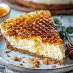Lemon Lavender Cheesecake with Honeycomb Topping
