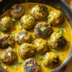 Jerk Chicken Meatballs with Coconut Curry Sauce