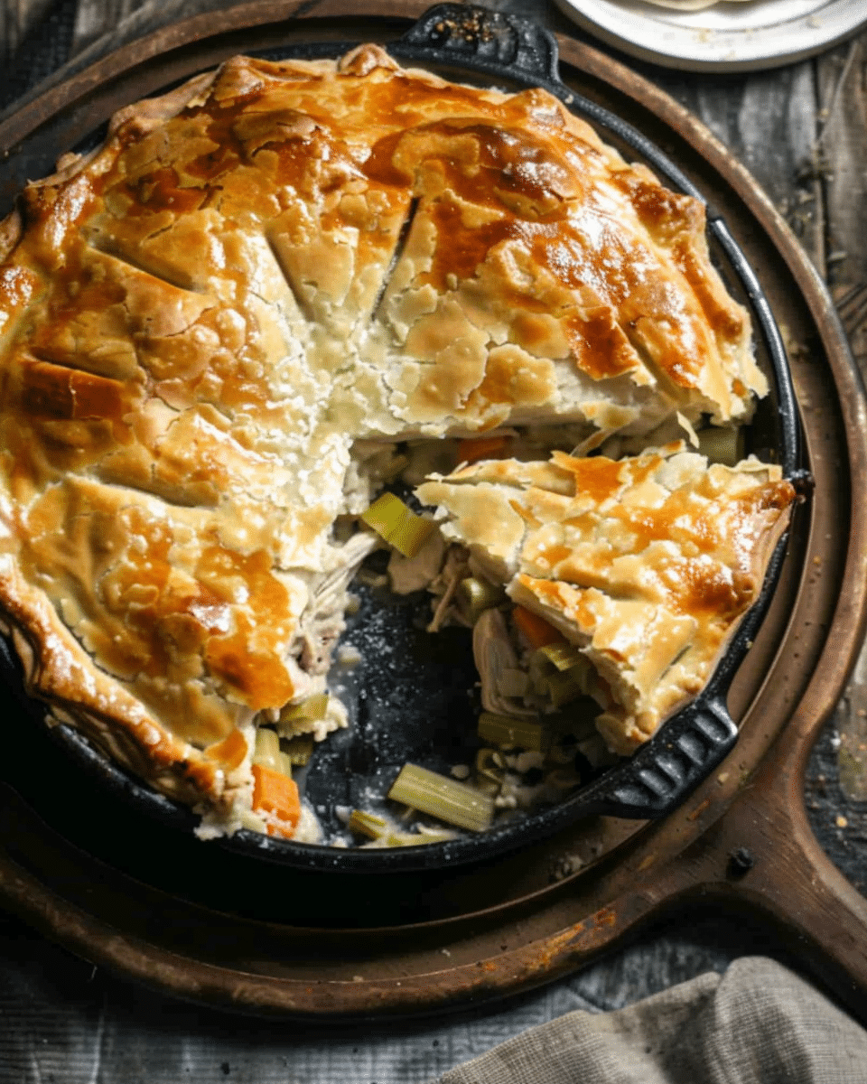 Creamy Chicken and Leek Pie