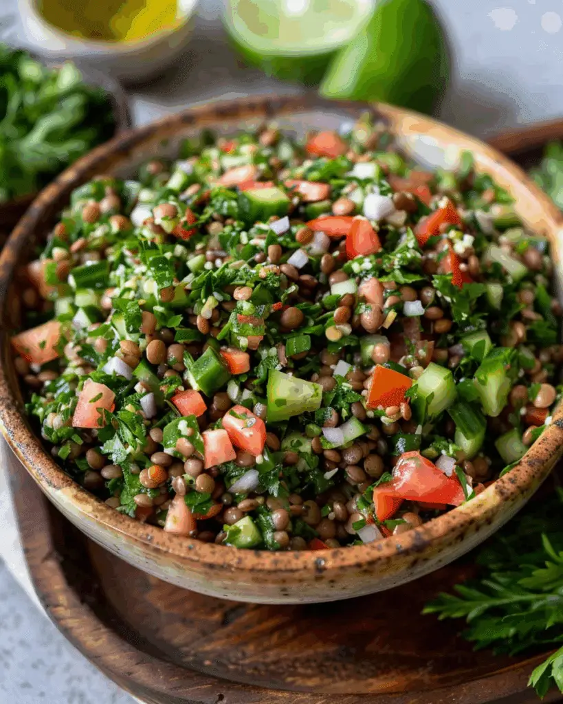 Protein Paked Lentil Tabbouleh
