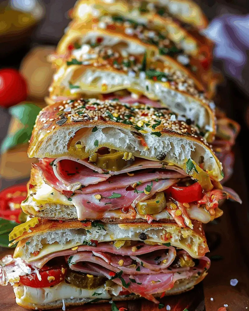 Muffuletta Sandwich with Olive Salad : A Flavor-Packed Classic from New Orleans