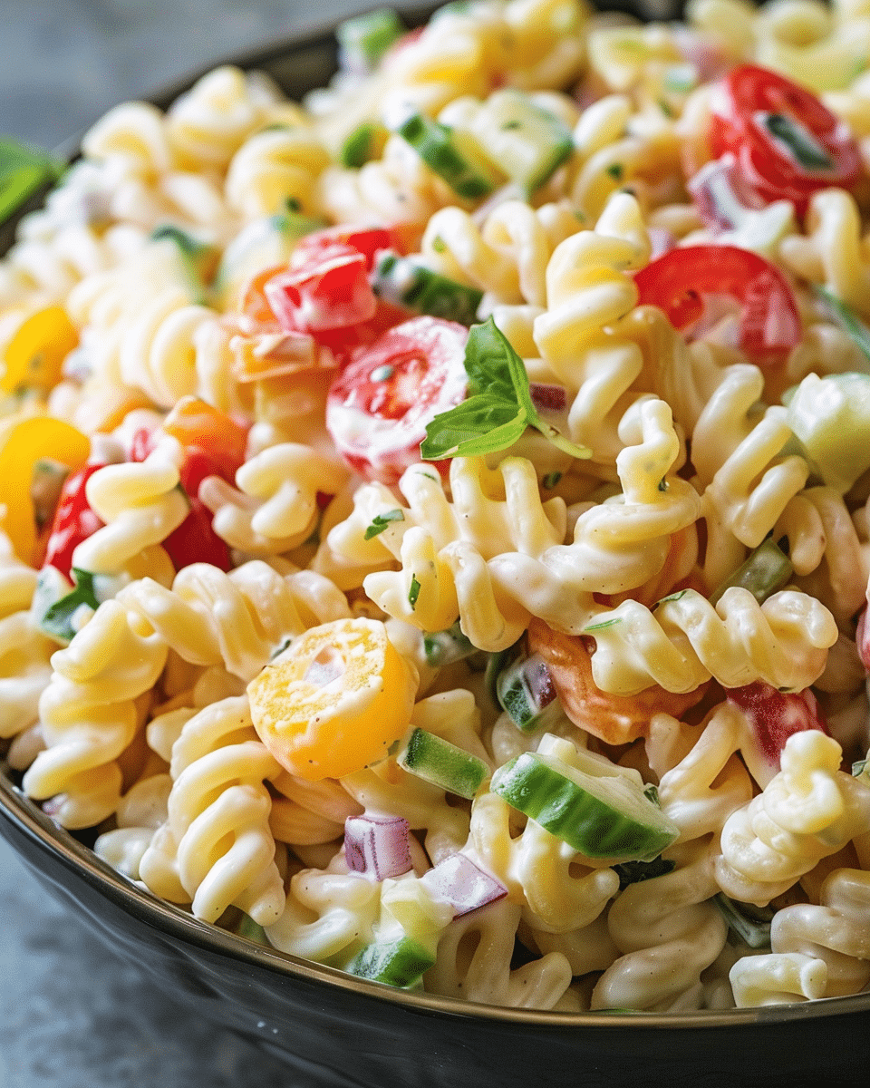 Classic Macaroni Salad with Tangy Dressing