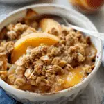 Cinnamon Peach Crisp with Buttery Oat Topping