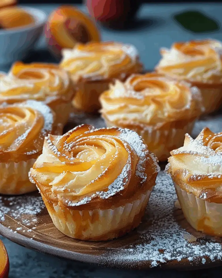 Peach Cinnamon Cruffins (Easy, Flaky & Sweet)