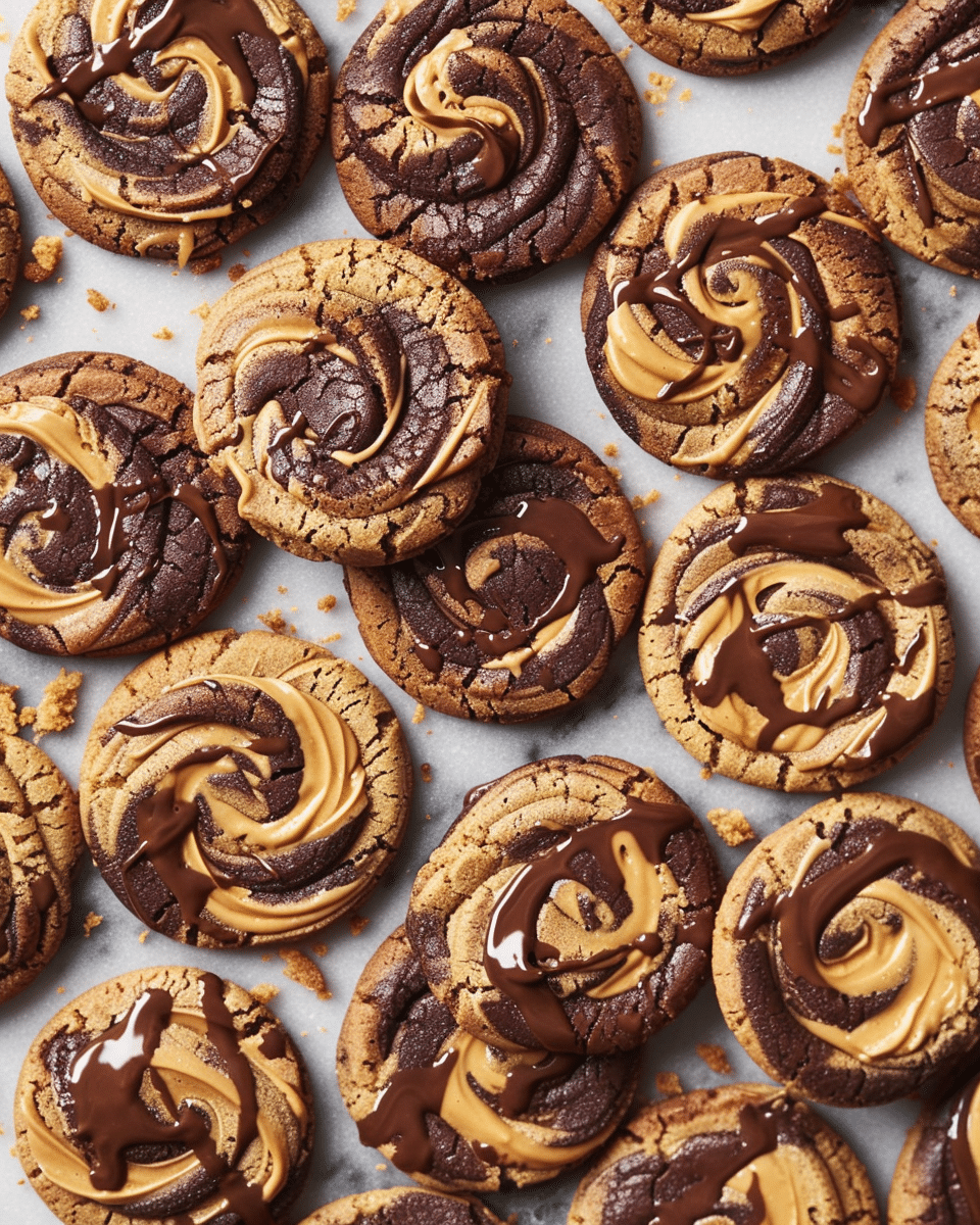 Peanut Butter Brownie Swirl Cookies