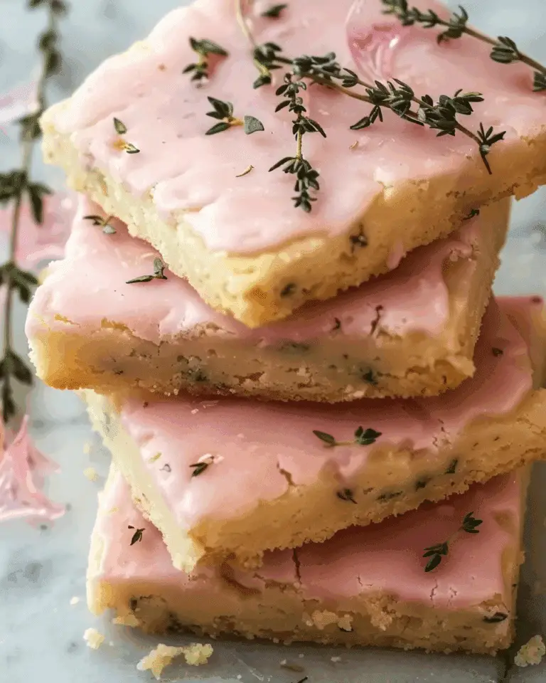 Vegan Thyme Shortbread with Pink Grapefruit Glaze