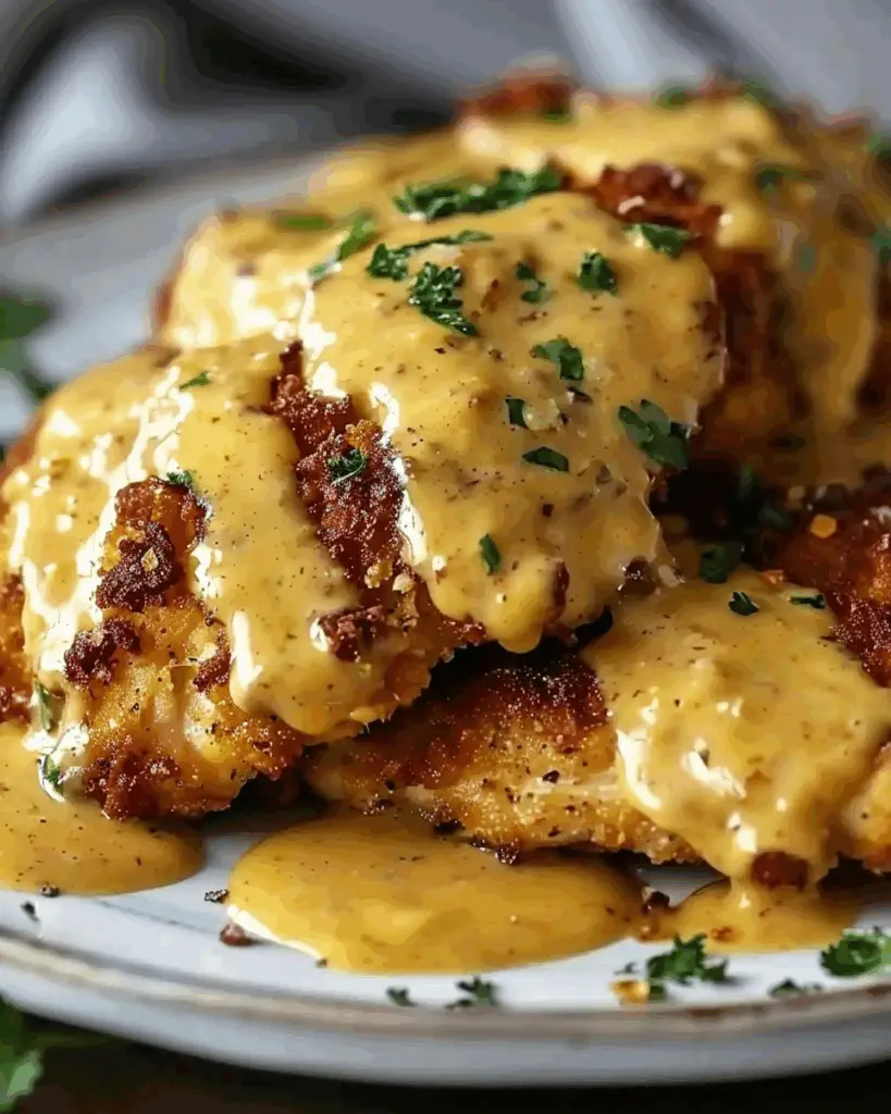 Pretzel Chicken with Mustard Sauce