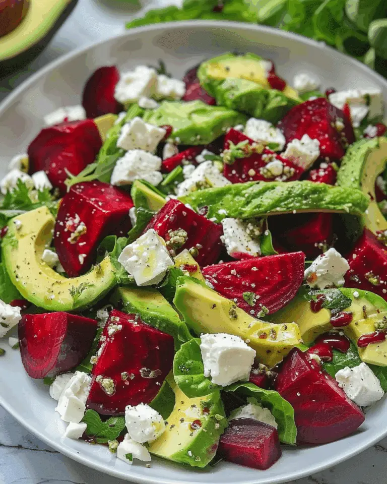 Roasted Beet, Avocado & Feta Salad