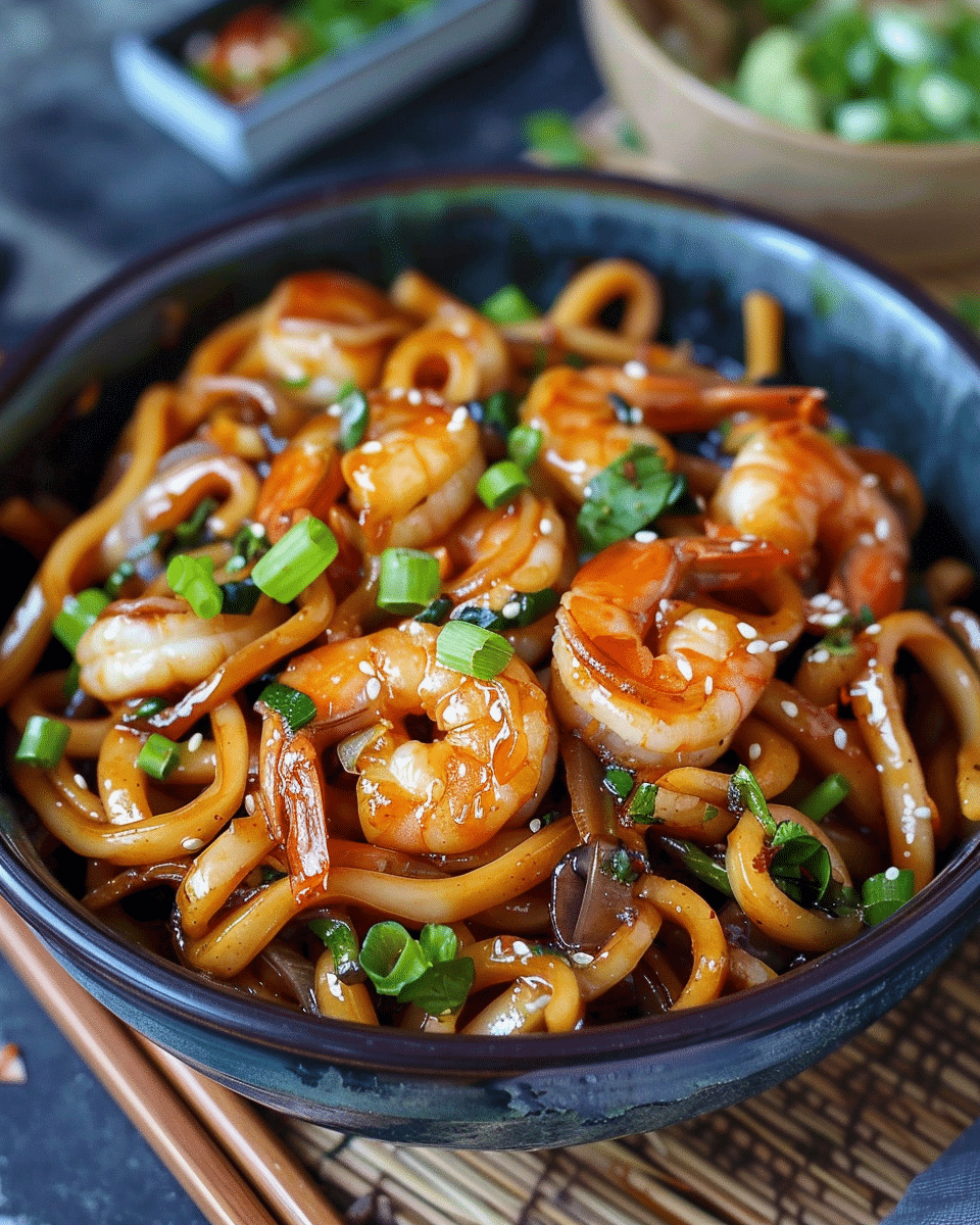 Shrimp Udon Stir-Fry – A Fast & Flavor-Packed Noodle Bowl