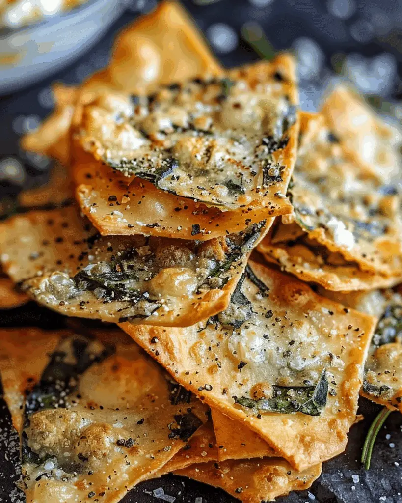 Spinach Cheese Crisps