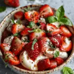 Balsamic Strawberry Caprese Salad