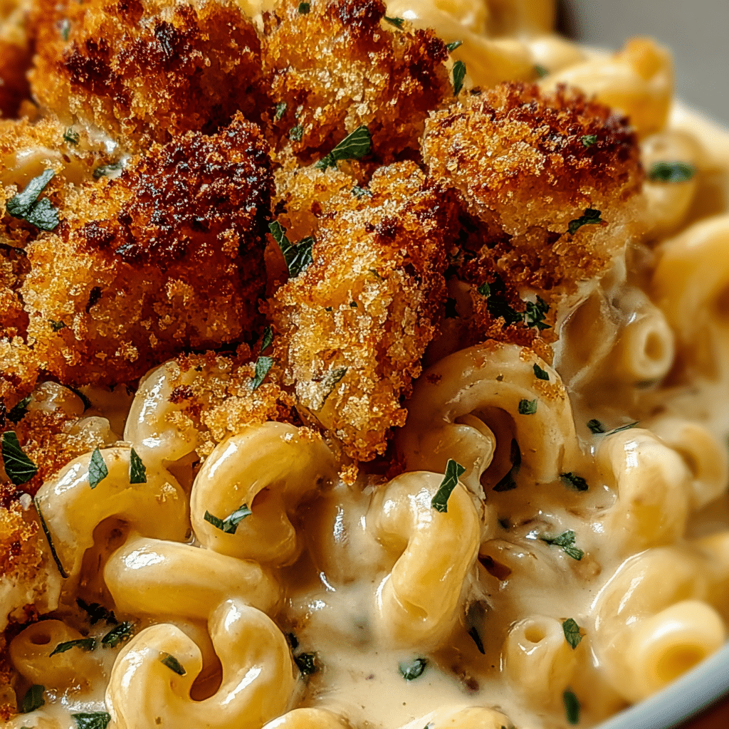 Creamy Honey Pepper Chicken Mac and Cheese Recipe - Recipe Image