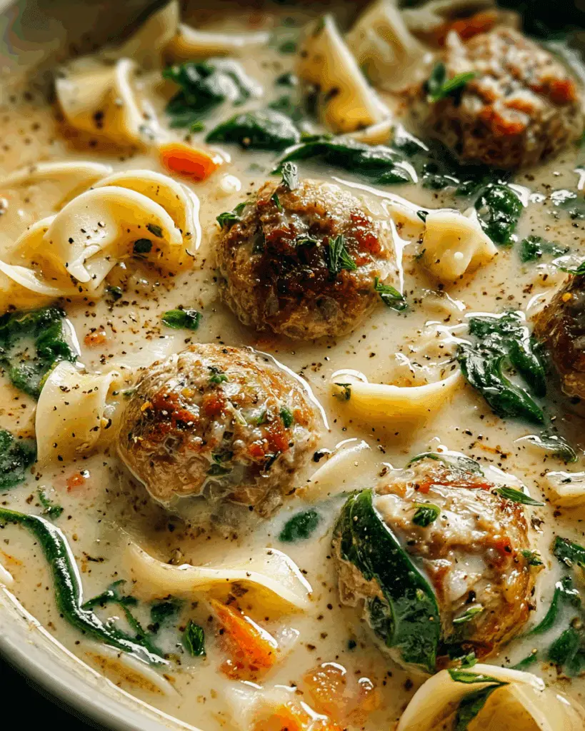 Creamy Italian Meatball Soup Recipe
