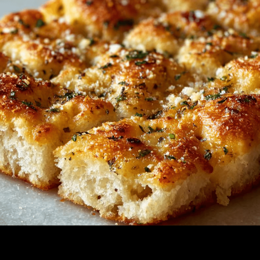 Garlic Parmesan Focaccia Bread Recipe - Recipe Image
