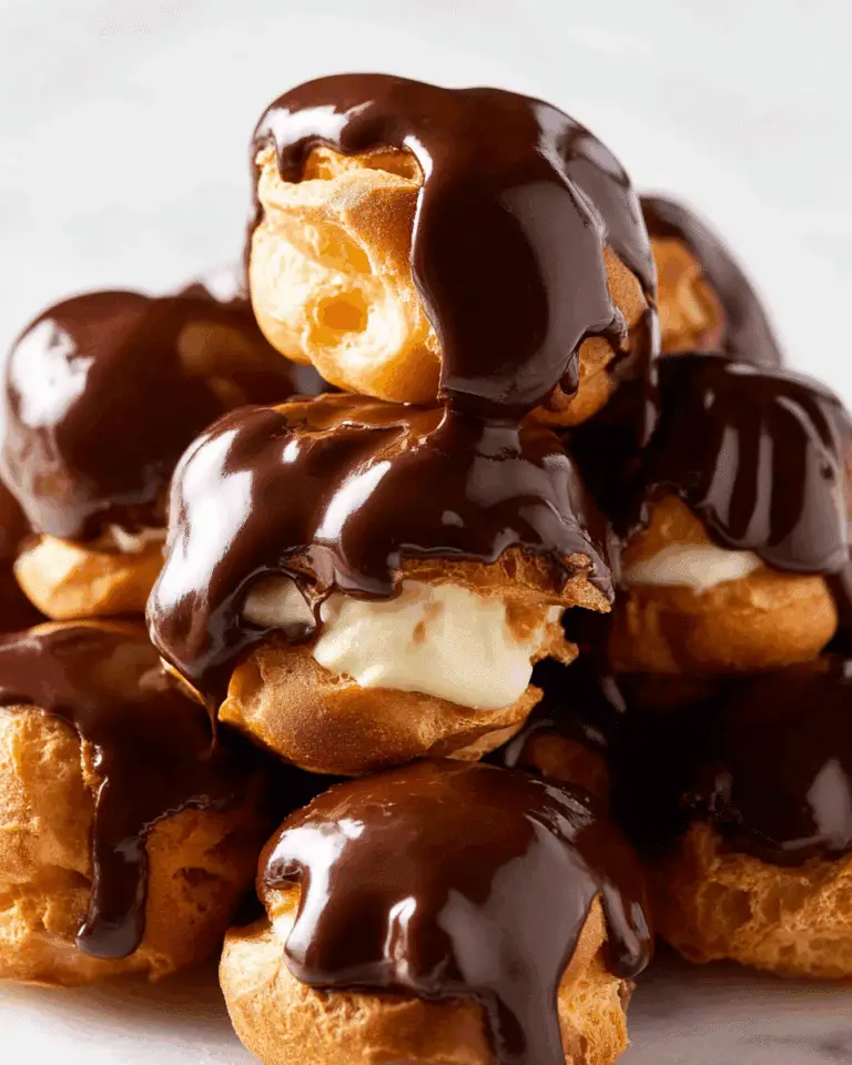 "Profiteroles (Cream Puffs with Chocolate Sauce) Recipe