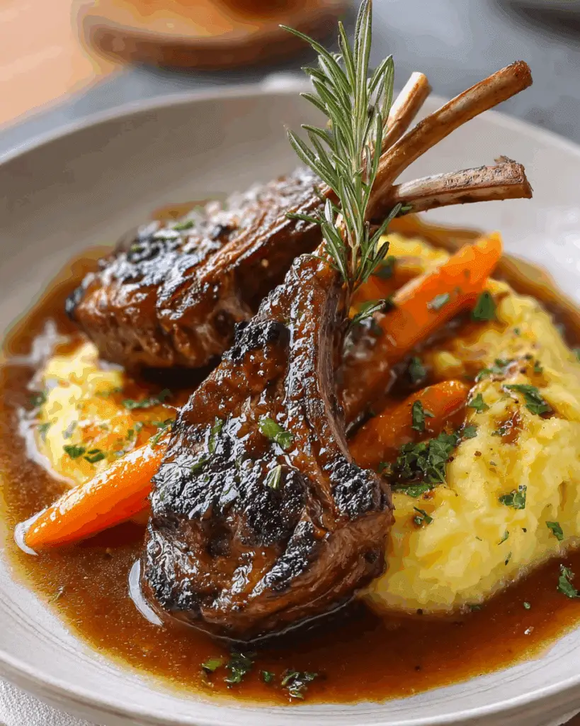 Braised Lamb Shanks with Rosemary Jus Recipe