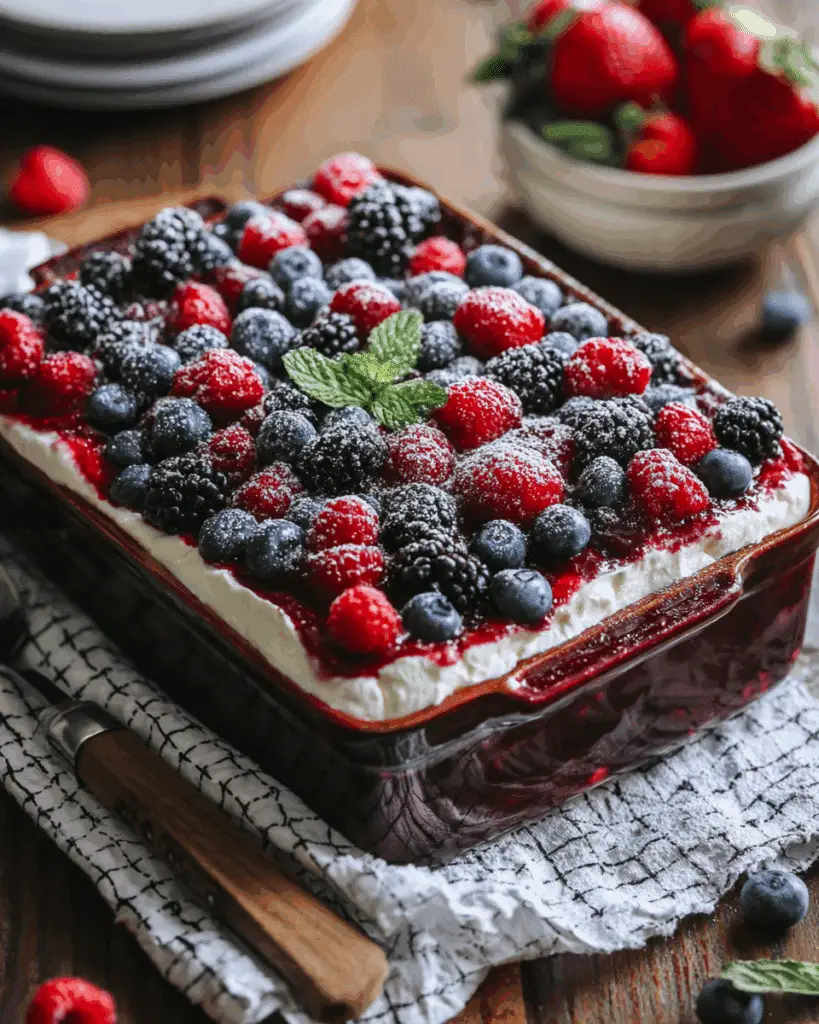 High Protein Triple Berry Bake Recipe