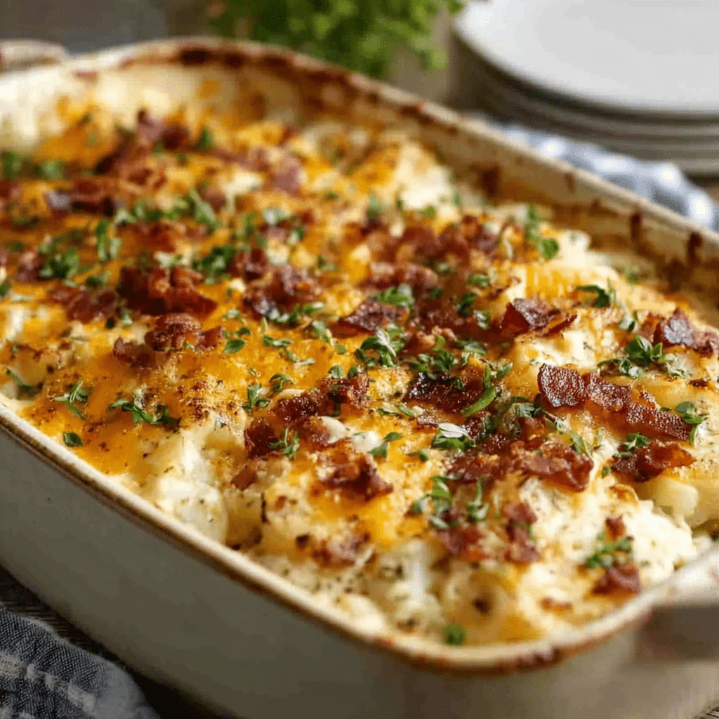 Loaded Potato Ranch Chicken Casserole Recipe - Recipe Image