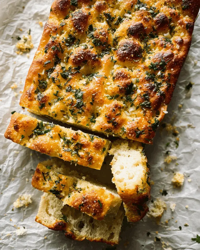 Garlic Parmesan Focaccia Bread Recipe