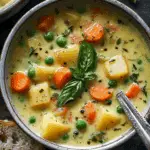 Creamy Vegetable Soup with Chickpeas Recipe