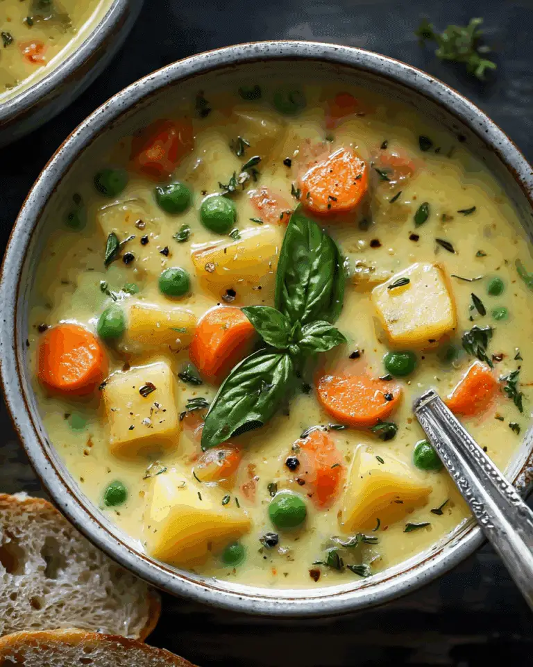 Creamy Vegetable Soup with Chickpeas Recipe