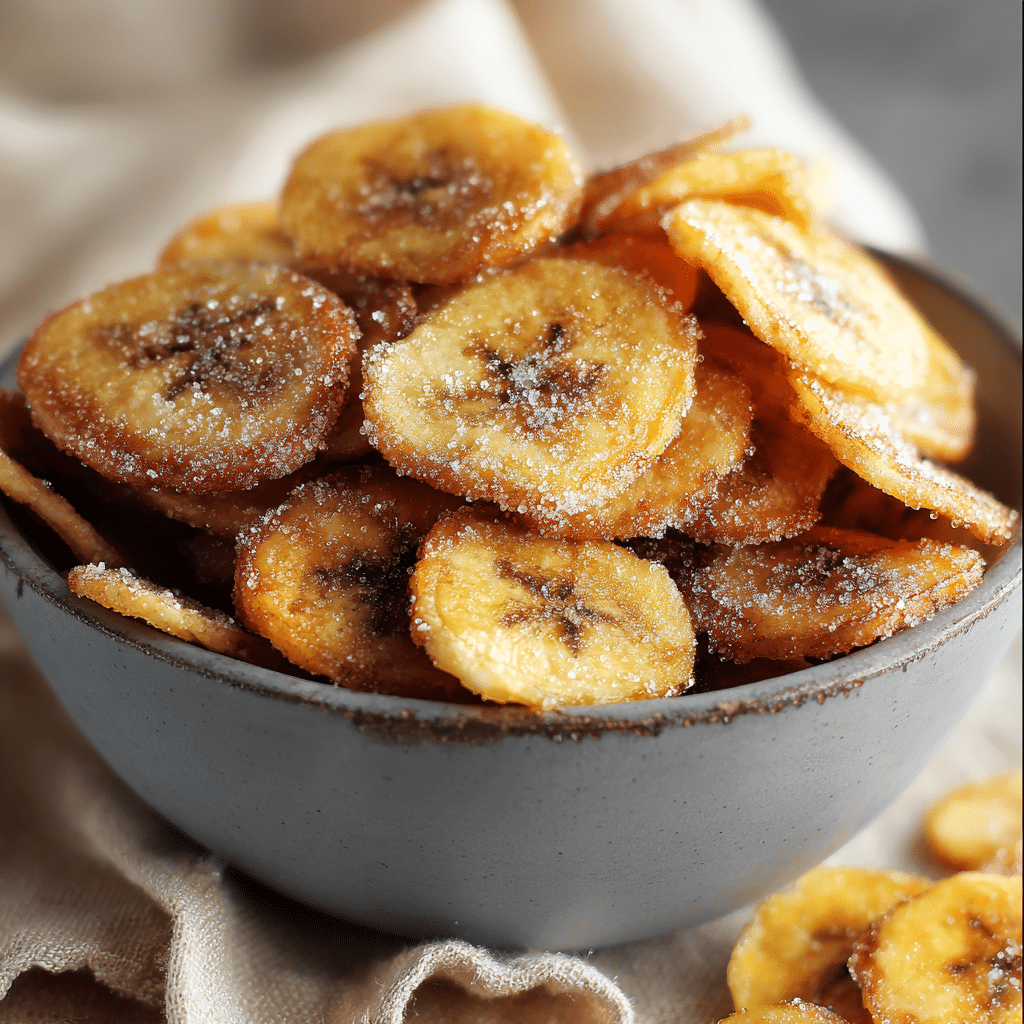 Crispy Cinnamon Banana Chips Recipe - Recipe Image