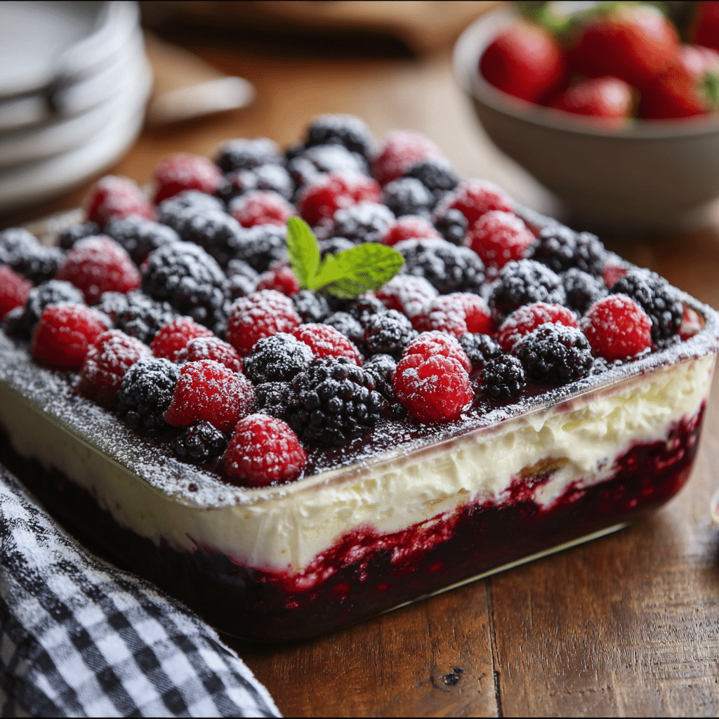 High Protein Triple Berry Bake Recipe - Recipe Image