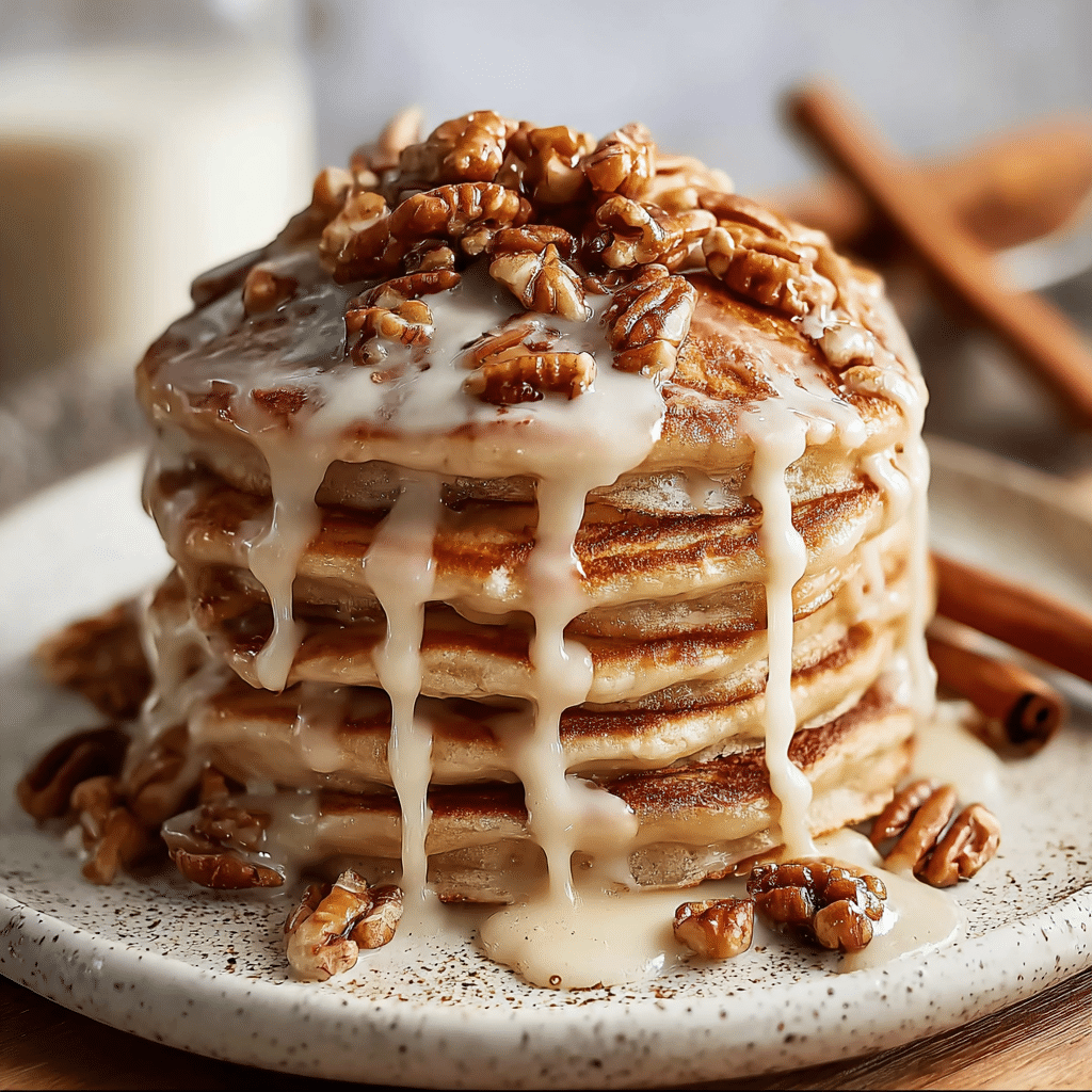 Cinnamon Roll Pancakes Recipe - Recipe Image