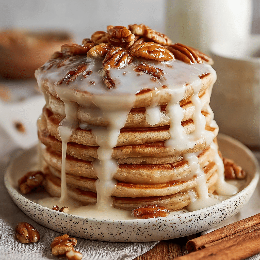 Cinnamon Roll Pancakes Recipe - Recipe Image