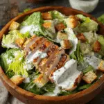 Chicken Caesar Salad with Creamy Yogurt Dressing Recipe