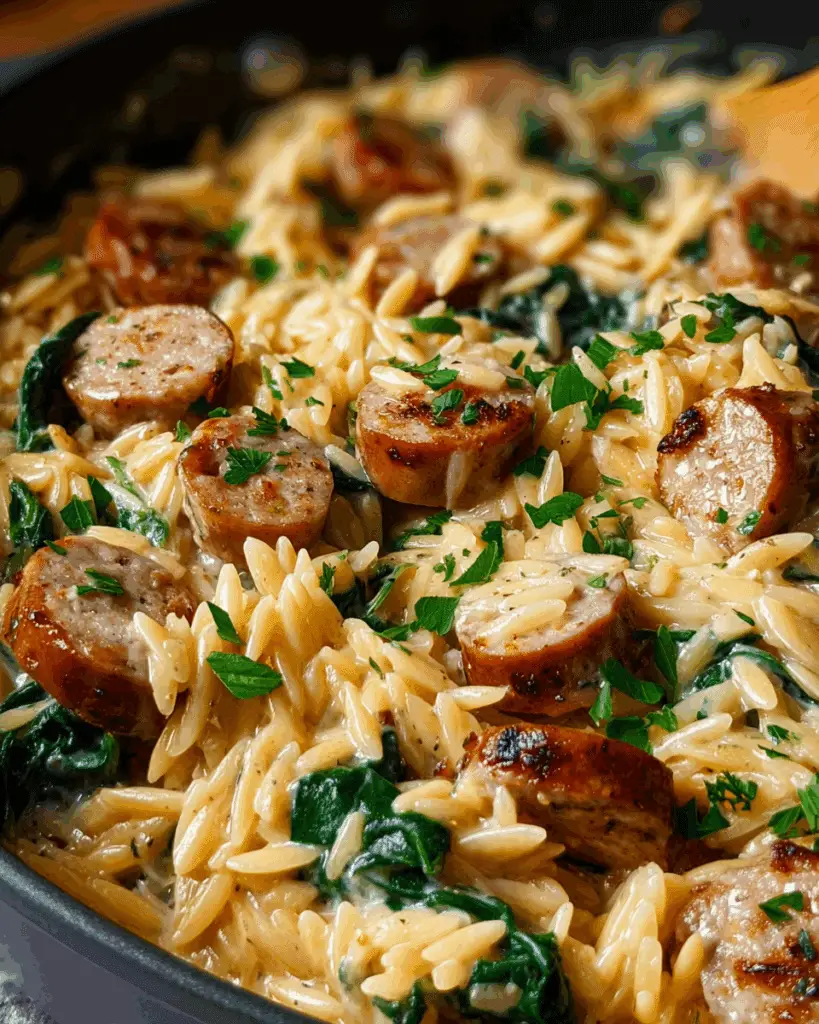 Creamy Chicken Sausage Orzo Recipe