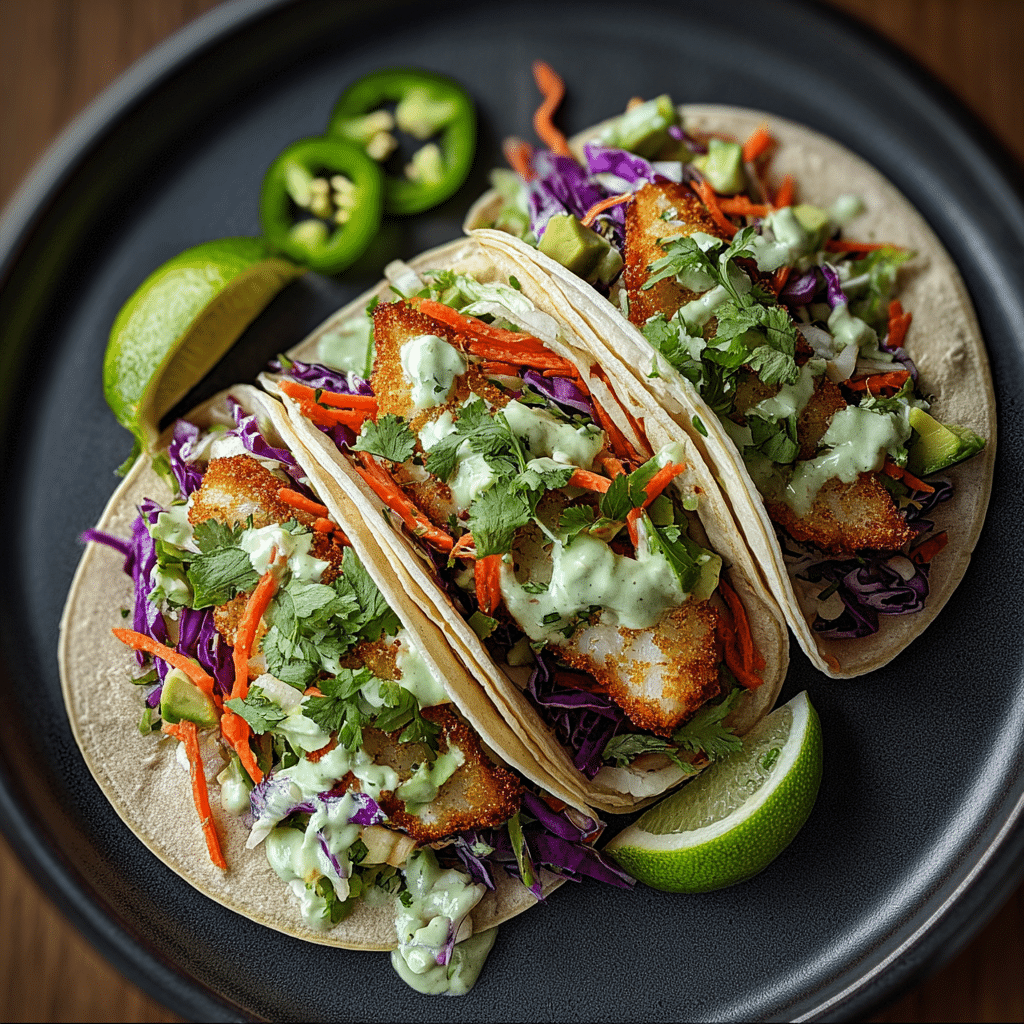 Fish Tacos with Cilantro Lime Slaw Recipe - Recipe Image