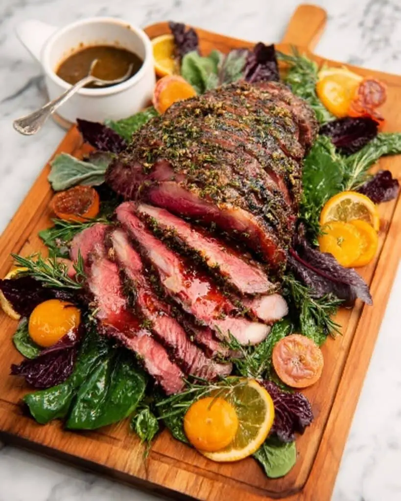 Herb-Crusted Roast Beef with Pan Gravy Recipe