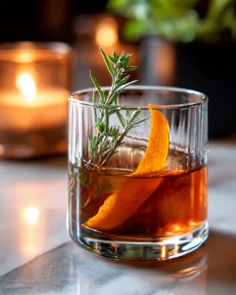 Smoked Non-Alcoholic Old Fashioned Mocktail Recipe