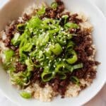 One-Pot Korean-Inspired Beef and Rice Recipe