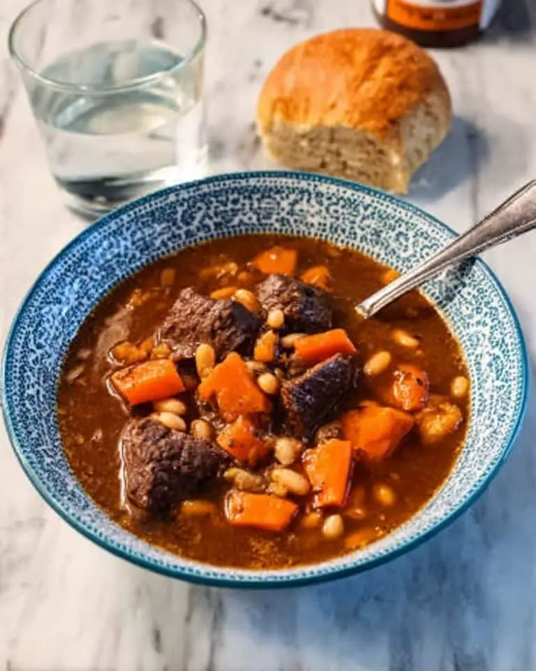 Cozy Beef and Barley Soup with Herby Finish Recipe