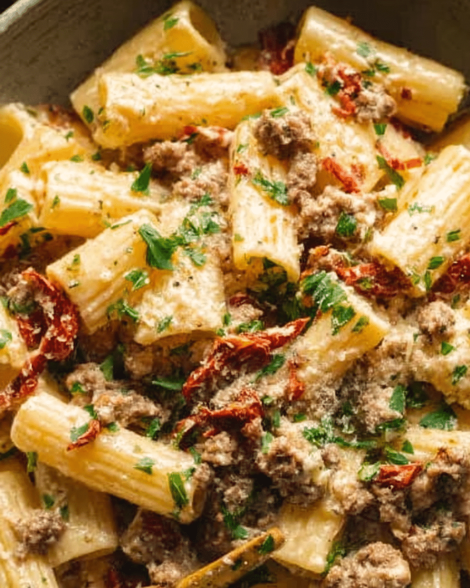 Creamy Italian Sausage Sun-Dried Tomato Pasta Recipe