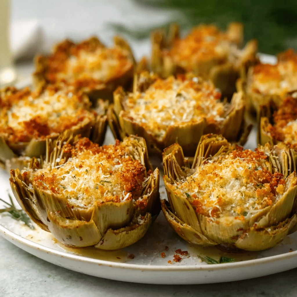 Crispy Parmesan Artichoke Hearts Recipe - Recipe Image
